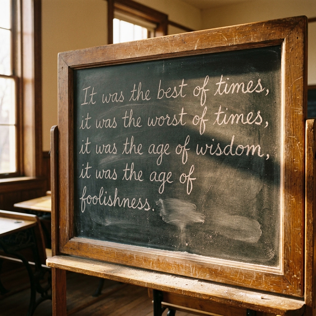 Nano Banana Pro chalkboard quote