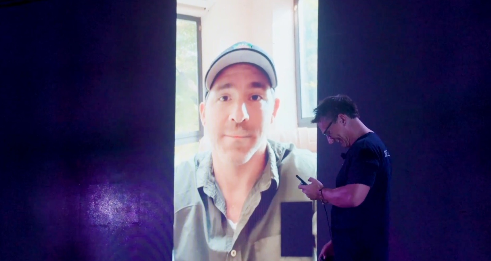 Ryan Reynolds appearing on screen during the Ceros Mexico event