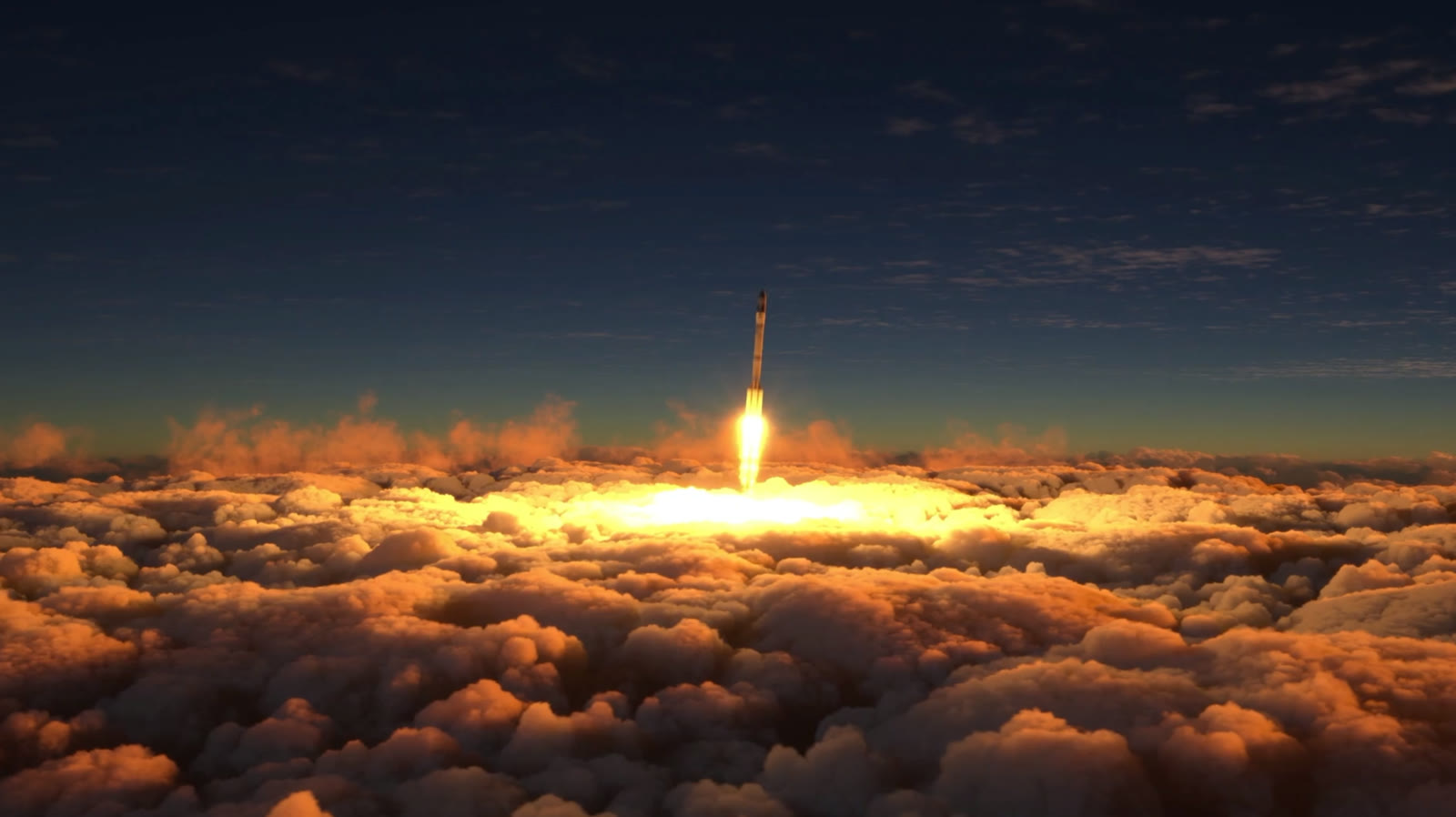 Rocket launch opening sequence of Power of Creativity 2021